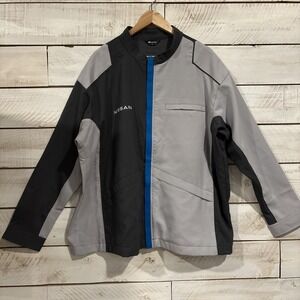 Vintage Nissan Automobiles Work Jacket Sz 5L Gray Work Gear Uniform